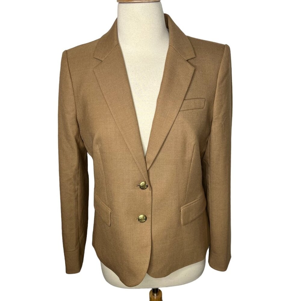 J. Crew Factory Camel Tan Wool Blend Blazer